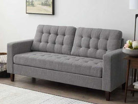 Rommi 3 Seater Fabric Sofa For Living Room - Torque India