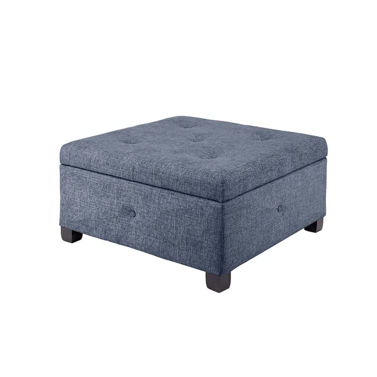 Siberia Square Shape Fabric Ottoman Pouffe Puffy - Torque India