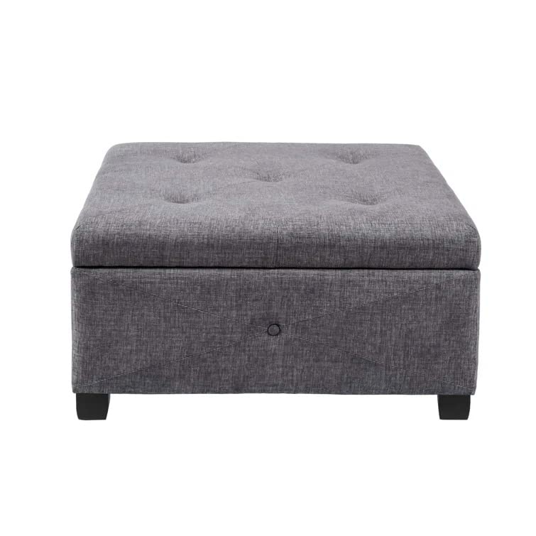 Siberia Square Shape Fabric Ottoman Pouffe Puffy - Torque India