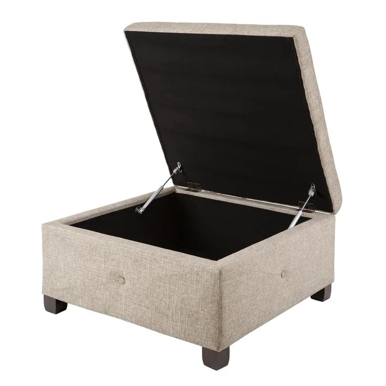 Siberia Square Shape Fabric Ottoman Pouffe Puffy - Torque India