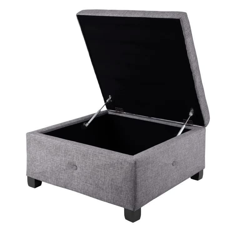 Siberia Square Shape Fabric Ottoman Pouffe Puffy - Torque India
