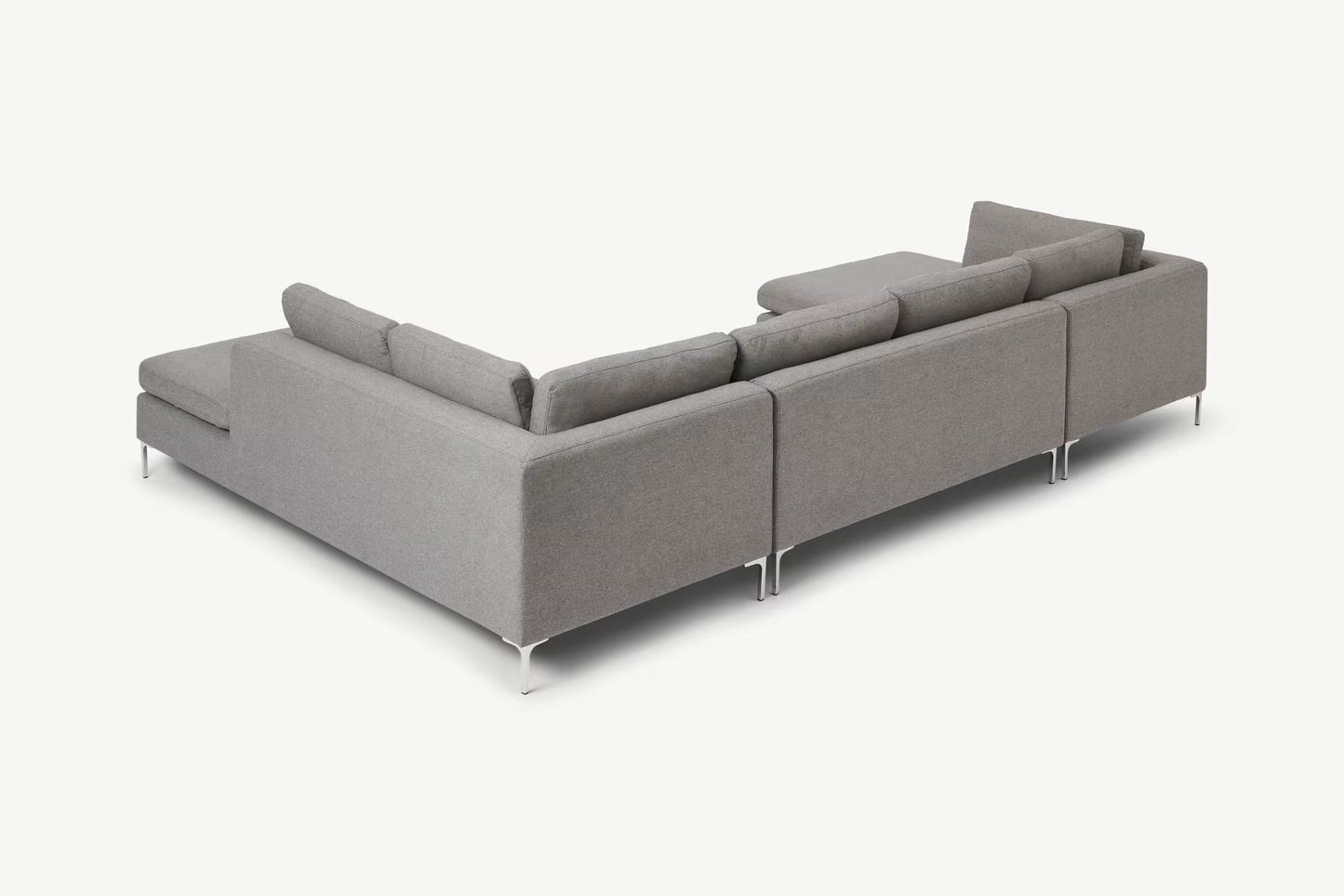 Smith L Shape 7 Seater Fabric Sofa Set For Living Room - Torque India