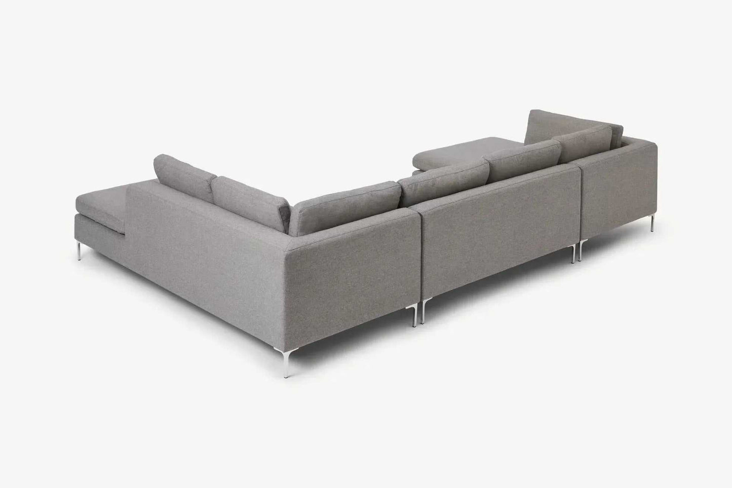 Smith L Shape 7 Seater Fabric Sofa Set For Living Room - Torque India