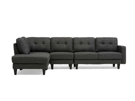 Torque - Alfredo 5 Seater Fabric L Shape Sofa for Living Room - Torque India