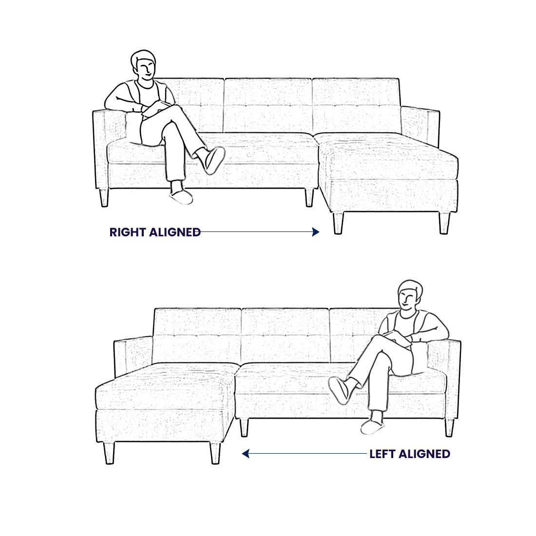 Torque - Bosco 6 Seater Leatherette L Shape Sofa For Living Room | Bedroom | Office - Torque India