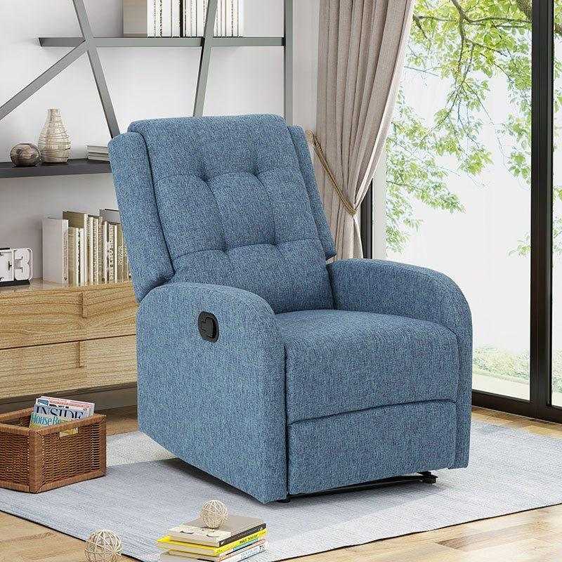 Adrano Upholstered Fabric Manual Recliner One Seater Recliners