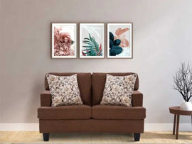 Torque India Apricot 2 Seater Fabric Sofa For Living Room - Brown | 2 Seater Fabric Sofa - Torque India