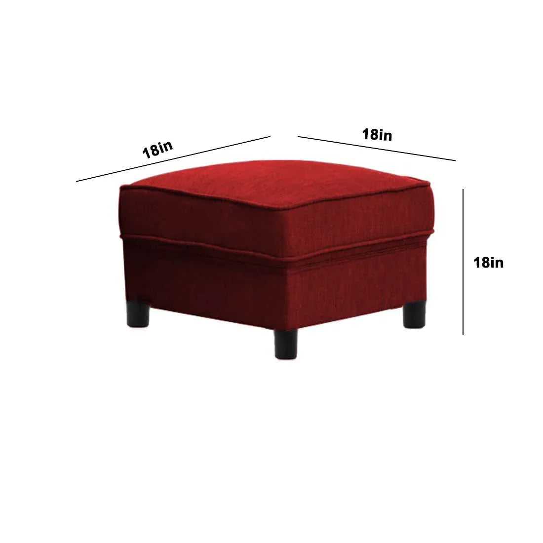 Torque India Federica 3 Seater Fabric Sofa With Ottoman For Living Room - Torque India