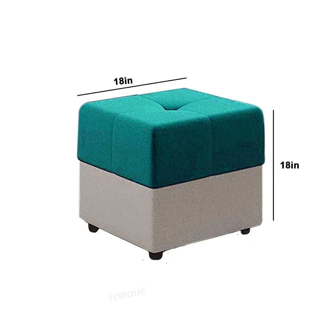 Torque India Jamestown Square Shape Ottoman Pouffes - TorqueIndia