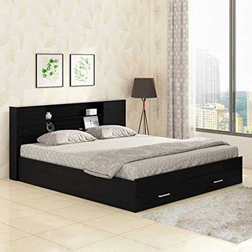 Torque India Lucy King Size Bed With Storage For Bedroom (Brown) - Torque India