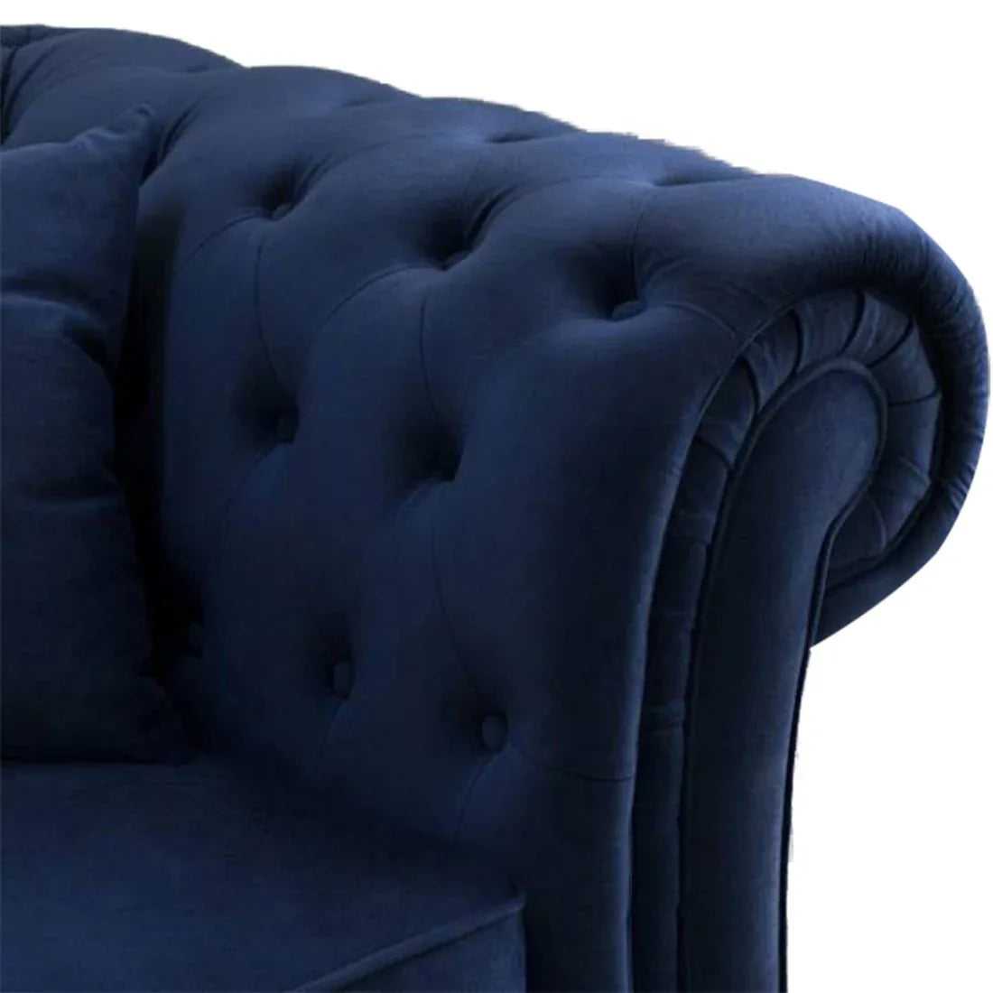 Torque India Morgan solid Wood 3 Seater Fabric Chesterfield Sofa for Living Room - Torque India
