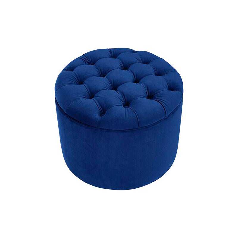 Olive Round Shape Fabric Ottoman Pouffe Puffy for Foot Rest Home Furniture