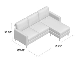 Torque - Yolo 4 Seater Fabric Interchangeable L Shape Sofa For Living Room | Bedroom | Office - Torque India