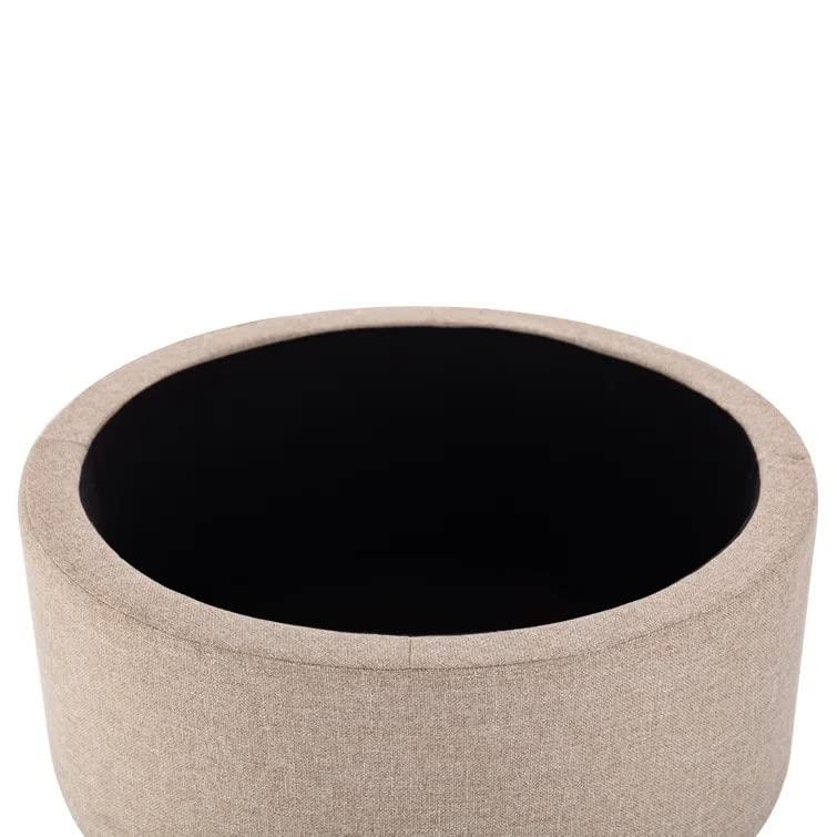 Tracy Round Shape Fabric Ottoman Pouffe Puffy - Torque India