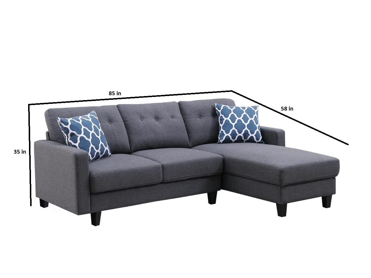 Tred 4 Seater L Shape Sofa Set For Living Room - Torque India