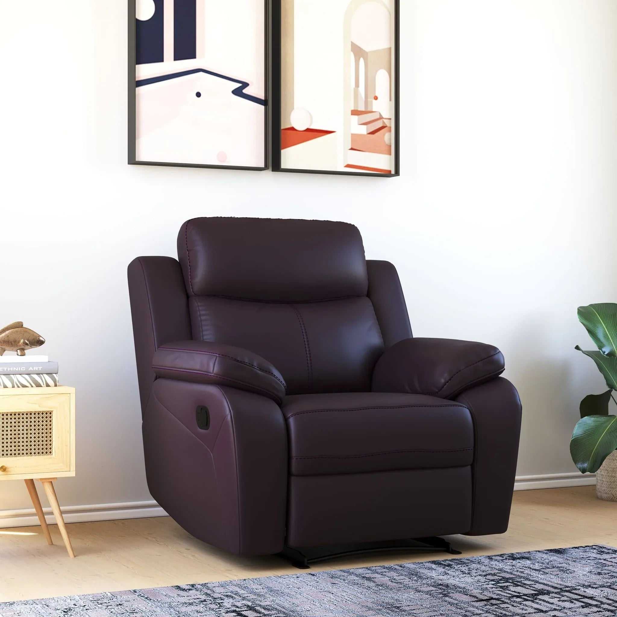 Weston Leatherette Manual Recliner | 1, 2, 3 Seater Leatherette Manual ...