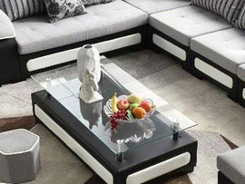 Zivo Rectangular Center Table/Coffee Tabl (Glass Top Not Included) - Torque India