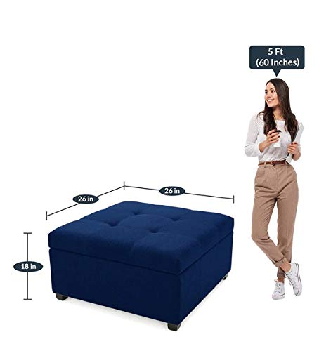 Zoey Ottoman Foam Cushioned pouffe Puffy for Foot Rest Home Furniture - Torque India