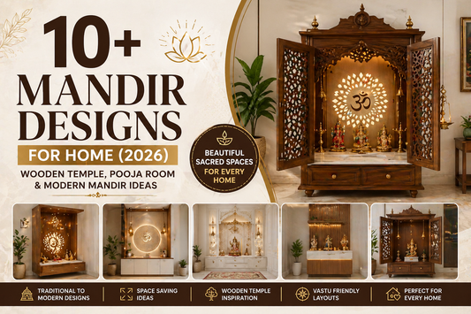 10+ Mandir Designs for Home (2026): Wooden Temple, Pooja Room & Modern Mandir Ideas