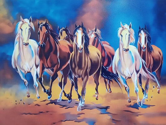 Seven Horses Painting Direction In Home According to Vastu Shastra - Torque India