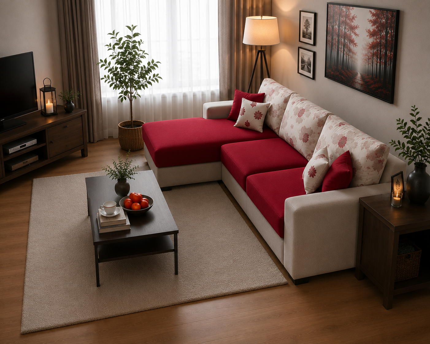 Wayland Modern Living Room Fabric Sofa – Luxury Comfortable Designer Sofa Set