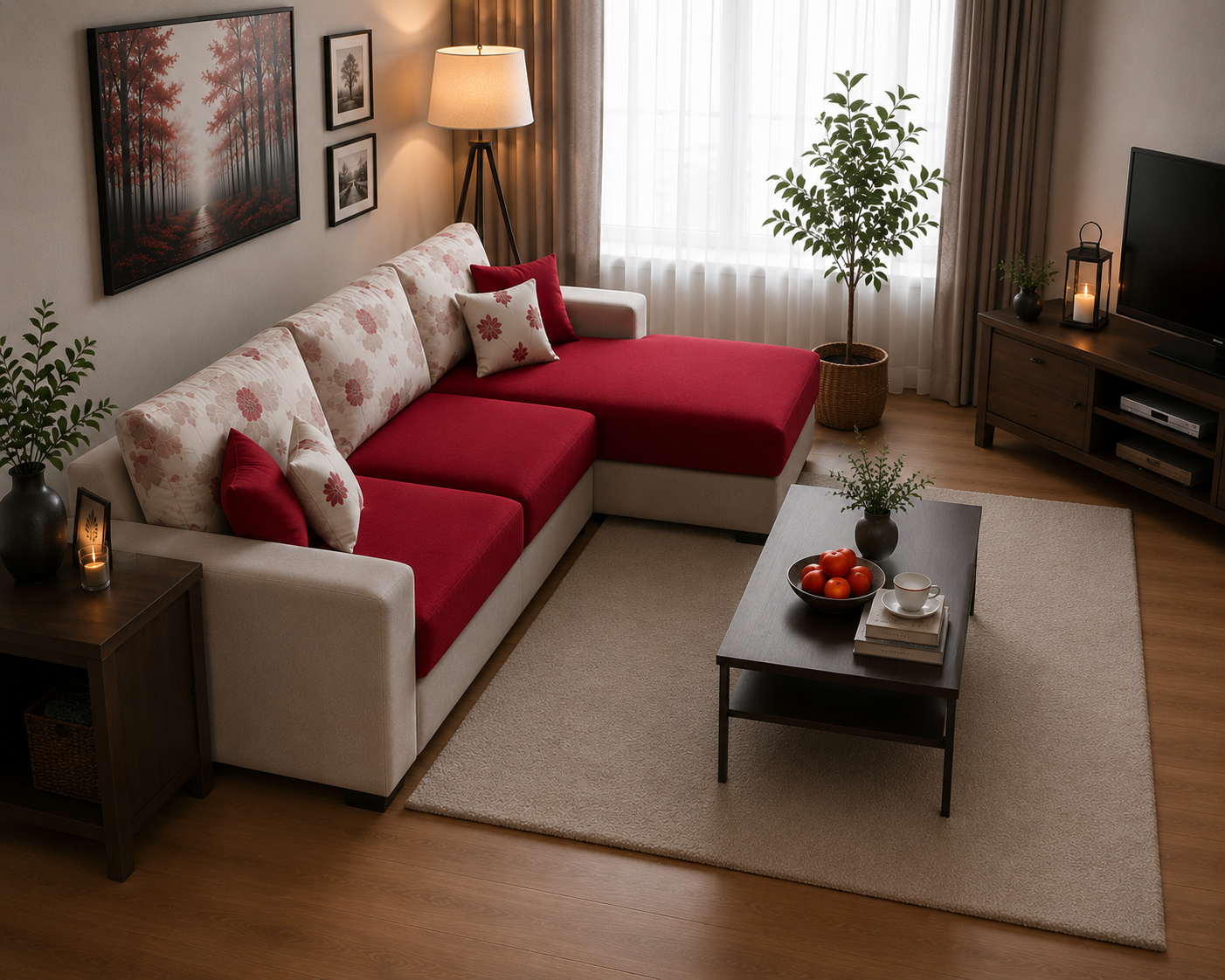 Wayland Modern Living Room Fabric Sofa – Luxury Comfortable Designer Sofa Set