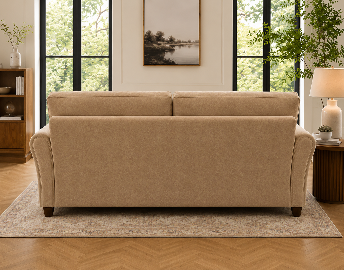 Penny 3 Seater Fabric Sofa – Modern Wooden Frame Living Room Couch