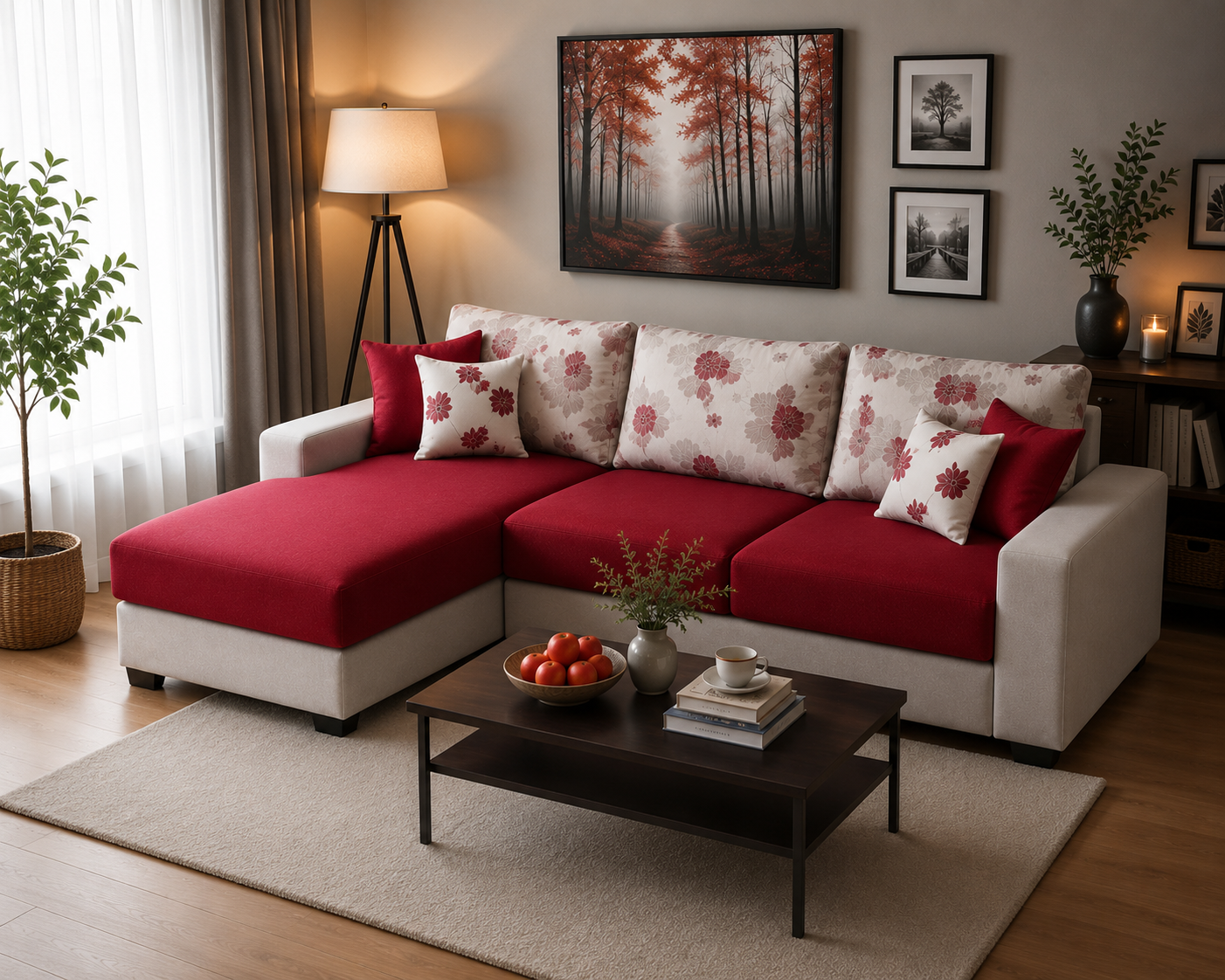 Wayland Modern Living Room Fabric Sofa – Luxury Comfortable Designer Sofa Set
