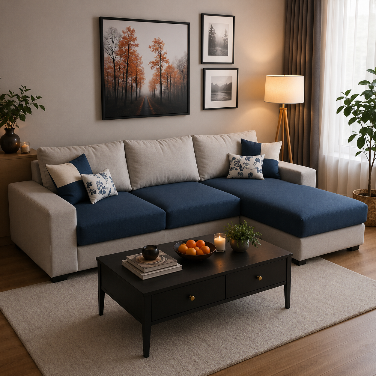 Wayland Modern Living Room Fabric Sofa – Luxury Comfortable Designer Sofa Set