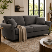 Penny 3 Seater Fabric Sofa – Modern Wooden Frame Living Room Couch
