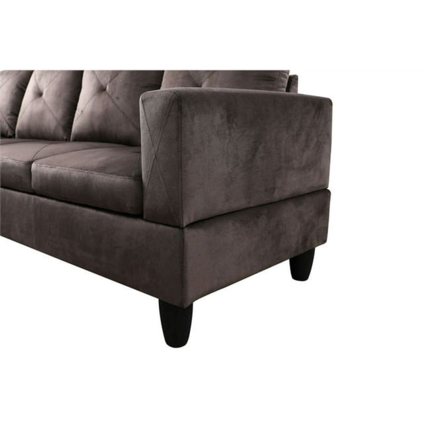 Christen 5 Seater L Shape Fabric Sofa Set with Storage Ottoman