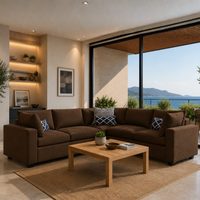 Alston Fabric L Shape 5 Seater Corner Sofa | Modern Living Room Sofa