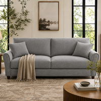 Penny 3 Seater Fabric Sofa – Modern Wooden Frame Living Room Couch