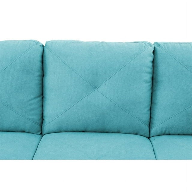 Christen 5 Seater L Shape Fabric Sofa Set with Storage Ottoman - Torque India