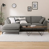 Flora 4 Seater L Shape Fabric Sofa For Living Room