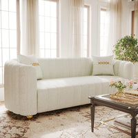 Zeefu 3 Seater Fabric Premium Sofa For Living Room