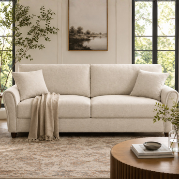 Penny 3 Seater Fabric Sofa – Modern Wooden Frame Living Room Couch