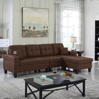 Madelyn 6 Seater Interchangeable L Shape Fabric Sofa For Living Room | Bedroom | Office