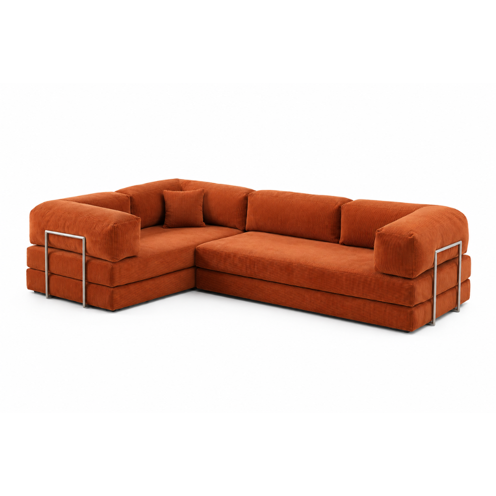 Vegas 5 Seater Sofa Cum Bed – Modern L Shape Convertible Lounge Sofa for Living Room