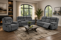 Pawel Manual Suede Leatherette Recliner