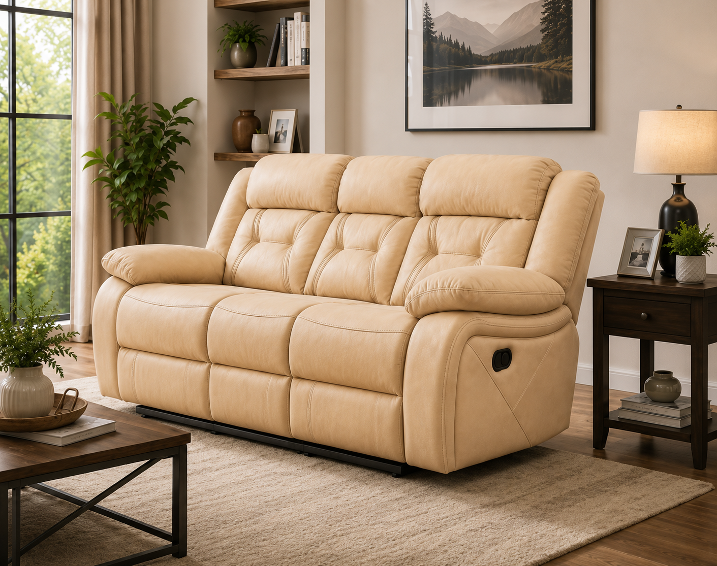 Pawel Manual Leatherette Recliner | Premium Recliner Chair for Living Room