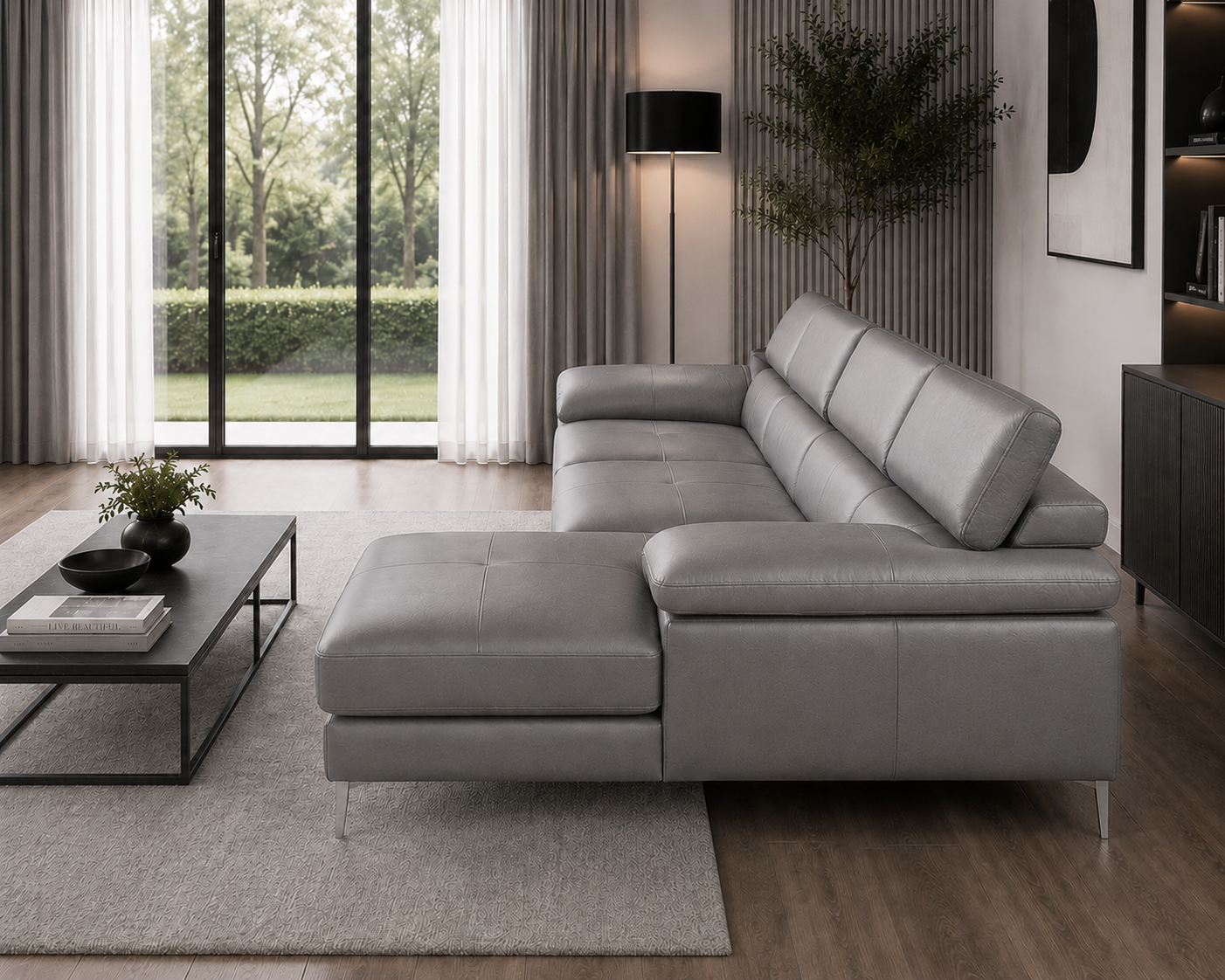 Renzo Leatherette Sofa For Living Room