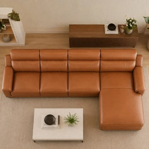 Marvella 5 Seater Modern Leatherette Sofa Set for Living Room | Premium L Shape Corner Sofa