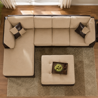 Jonathan L Shape 7 Seater Sofa for Living Room | Torque India Premium L Shape Sofa