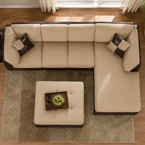 Jonathan L Shape 7 Seater Sofa for Living Room | Torque India Premium L Shape Sofa