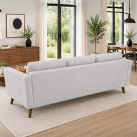 Saffron 3 Seater Premium Fabric Sofa for Living Room | Modern Upholstered Couch with Cushioned Seating