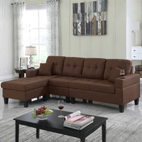 Madelyn 6 Seater Interchangeable L Shape Fabric Sofa For Living Room | Bedroom | Office