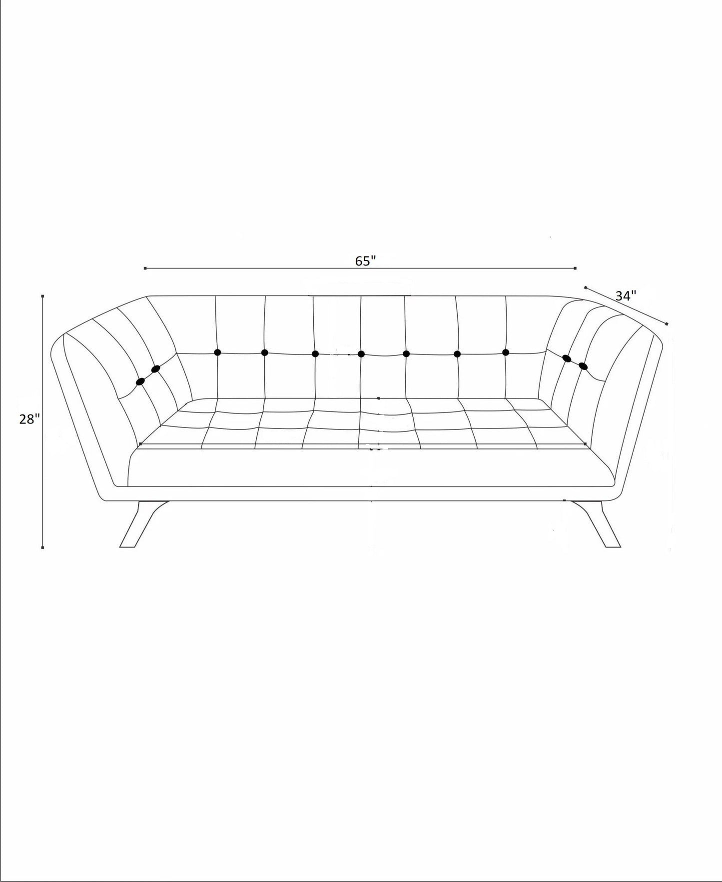 Louis Fabric Sofa For Living Room