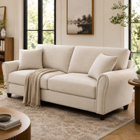 Penny 3 Seater Fabric Sofa – Modern Wooden Frame Living Room Couch