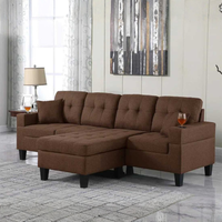 Madelyn 6 Seater Interchangeable L Shape Fabric Sofa For Living Room | Bedroom | Office